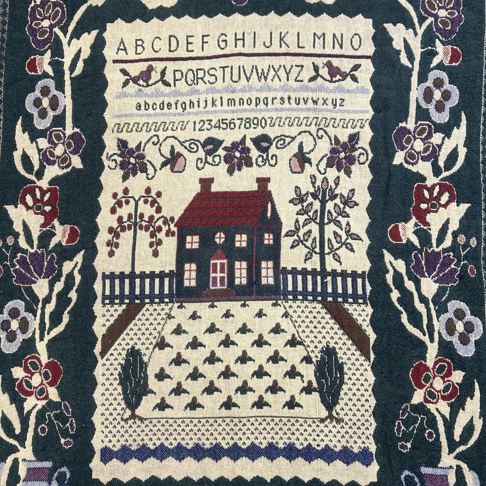 VTG Goodwin Weavers Country Sampler Amish Horse Buggy Tapestry Throw Blanket 123